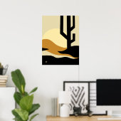 Wüstenlandschaft Abstrakt Poster (Heimbüro)