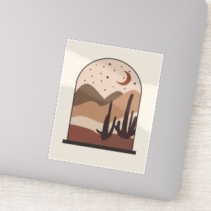 Wüstenlandschaft, Arizona, Boho-Abstraktkunst Aufkleber