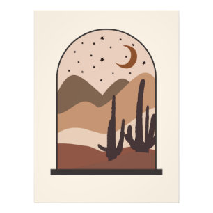 Wüstenlandschaft, Arizona, Boho-Abstraktkunst Fotodruck