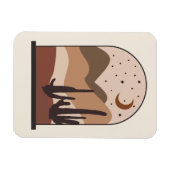 Wüstenlandschaft, Arizona, Boho-Abstraktkunst Magnet (Horizontal)