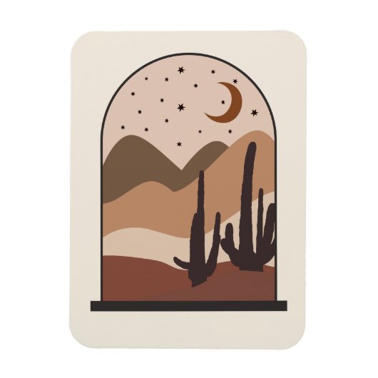 Wüstenlandschaft, Arizona, Boho-Abstraktkunst Magnet (Vertikal)