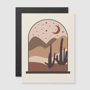 Wüstenlandschaft, Arizona, Boho-Abstraktkunst Magneteinladung