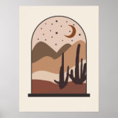 Wüstenlandschaft, Arizona, Boho-Abstraktkunst Poster (Vorne)