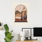 Wüstenlandschaft, Arizona, Boho-Abstraktkunst Poster (Heimbüro)