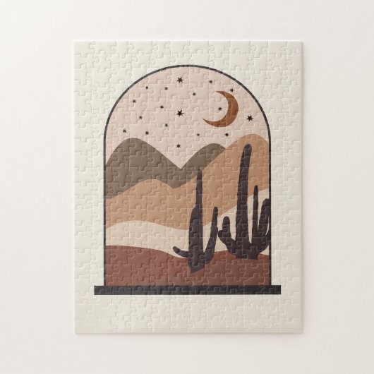 Wüstenlandschaft, Arizona, Boho-Abstraktkunst Puzzle (Vertikal)