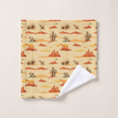 Wüstenlandschaft Arizona Muster Badhandtuch Set (Waschlappen)