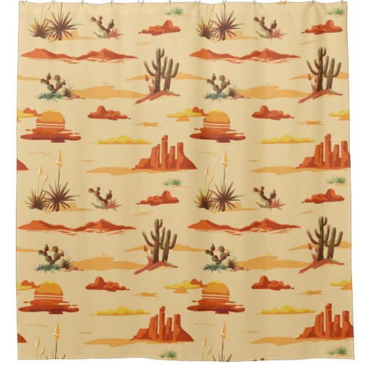 Wüstenlandschaft Arizona Muster Duschvorhang (Vorderseite)