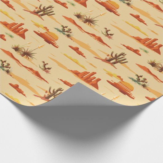 Wüstenlandschaft Arizona Muster Geschenkpapier (Ecke)
