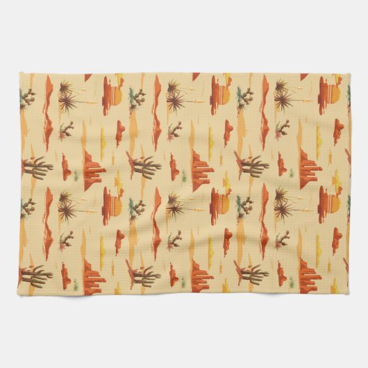 Wüstenlandschaft Arizona Muster Geschirrtuch (Horizontal)