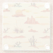 Wüstenlandschaft Arizona Muster Glasuntersetzer (Rückseite)