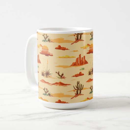 Wüstenlandschaft Arizona Muster Kaffeetasse (Vorderseite Links)