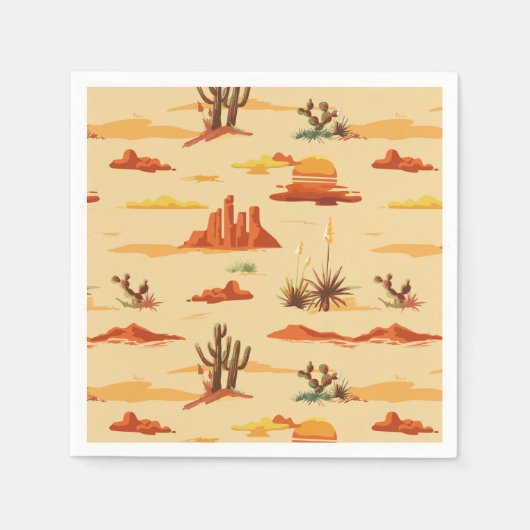 Wüstenlandschaft Arizona Muster Serviette (Vorderseite)