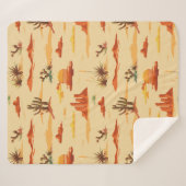 Wüstenlandschaft Arizona Muster Sherpadecke (Vorderseite (Horizontal))