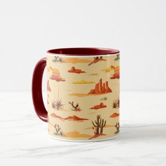 Wüstenlandschaft Arizona Muster Tasse (Vorderseite Links)