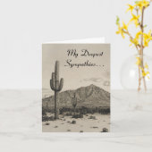 Wüstenlandschaft, Begräbniskarte Karte (Gelbe Blume)