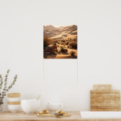 Wüstenlandschaft bei Sonnenuntergang Poster (Küche)