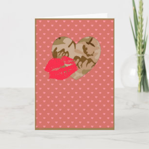 Wüstenlandschaft Camouflage Valentine Herzenslust  Feiertagskarte