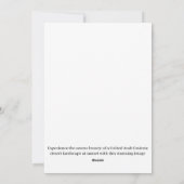 Wüstenlandschaft der Vereinigten Arabischen Emirat Feiertagskarte (Rückseite)