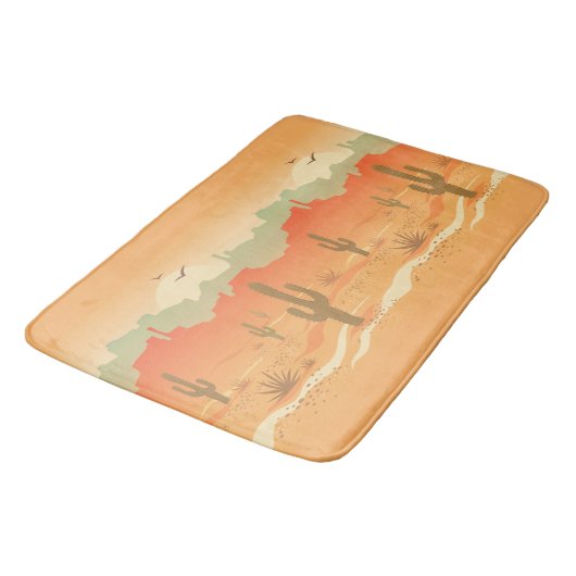 Wüstenlandschaft Design Badematte (Schrägansicht)