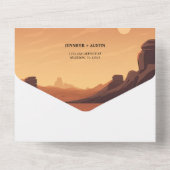 Wüstenlandschaft, die alle in einer Einladung zusa (Rückseite)