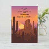 Wüstenlandschaft Einladung (Stehend Vorderseite)