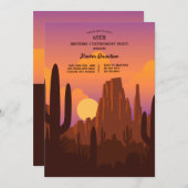 Wüstenlandschaft Einladung (Vorne/Hinten)