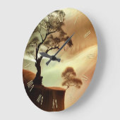 Wüstenlandschaft Große Wanduhr (Winkel)