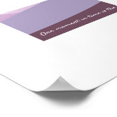 Wüstenlandschaft Grün und Violett Kunst Poster (Ecke)