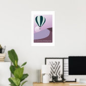Wüstenlandschaft Grün und Violett Kunst Poster (Heimbüro)