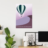 Wüstenlandschaft Grüne und Lila Kunst Poster (Heimbüro)