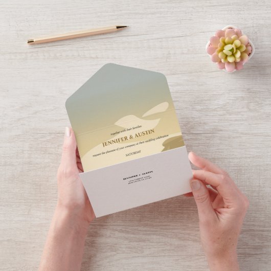 Wüstenlandschaft Hochzeit All In One Einladung (Video)