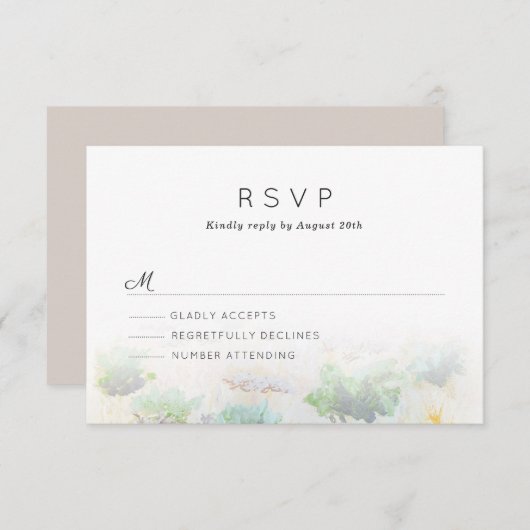 Wüstenlandschaft Hochzeit RSVP (Vorne/Hinten)