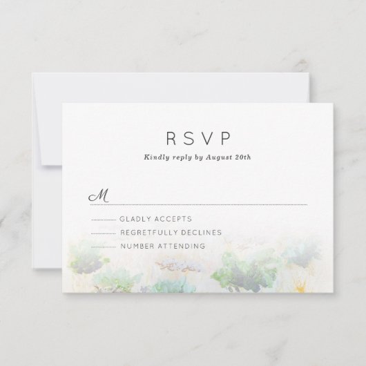 Wüstenlandschaft Hochzeit RSVP Karte (Vorderseite)