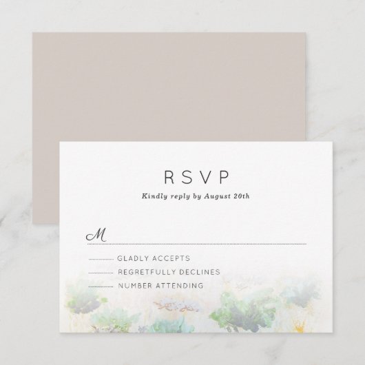 Wüstenlandschaft Hochzeit RSVP Karte (Vorne/Hinten)