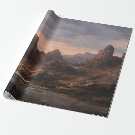 Wüstenlandschaft im Freien Geschenkpapier (Ungerollt)