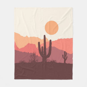 Wüstenlandschaft in Mexiko Fleecedecke