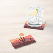 Wüstenlandschaft in Mexiko Rechteckiger Pappuntersetzer (Vor Ort)