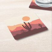 Wüstenlandschaft in Mexiko Rechteckiger Pappuntersetzer (angewinkelt)