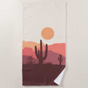 Wüstenlandschaft in Mexiko Strandtuch