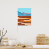 Wüstenlandschaft in Rust Orange und Aqua Poster (Küche)