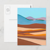 Wüstenlandschaft in Rust Orange und Aqua Postkarte (Vorne/Hinten)