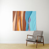 Wüstenlandschaft in Rust Orange und Aqua Wandteppich (Beispiel (Horizontal))