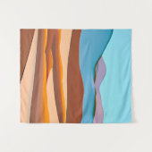Wüstenlandschaft in Rust Orange und Aqua Wandteppich (Vorderseite (Horizontal))