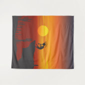 Wüstenlandschaft Kokopelli Sunset Wandteppich (Vorderseite (Horizontal))