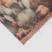 Wüstenlandschaft mit blühender Kakteen-Dekoupage Seidenpapier (Ausschnitt)