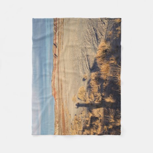 Wüstenlandschaft mit dem Waving Shadow Foto Fleecedecke (Vorderseite)