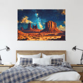 Wüstenlandschaft mit der Gebirgslandschaft Sandste Leinwanddruck (Insitu (Schlafzimmer))