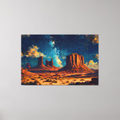 Wüstenlandschaft mit der Gebirgslandschaft Sandste Leinwanddruck (Vorderseite)