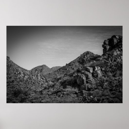 Wüstenlandschaft mit Graffiti Poster (Vorne)