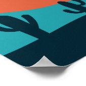 Wüstenlandschaft mit Kakteen Poster (Ecke)